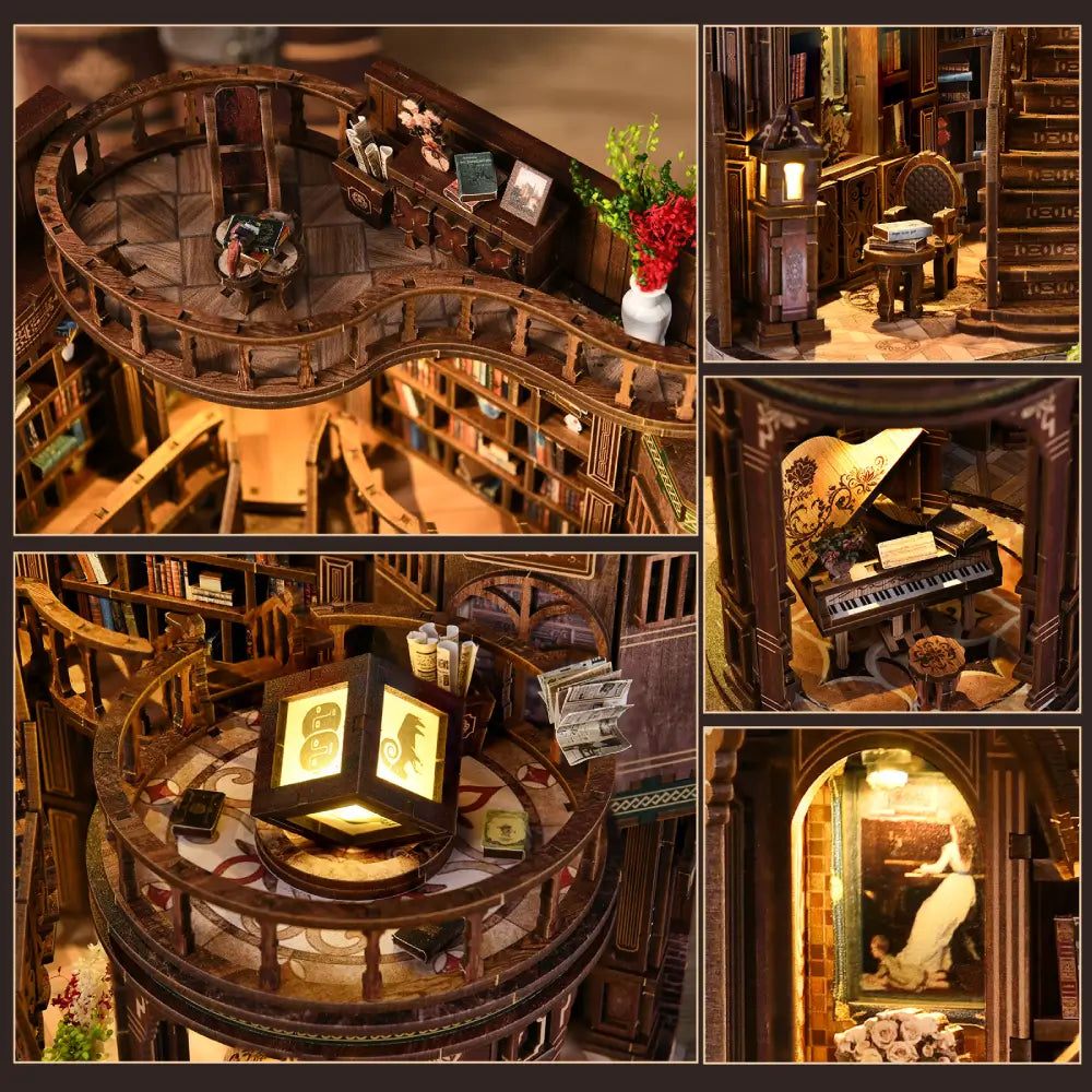 Dreamy Book Hall bookshelf display